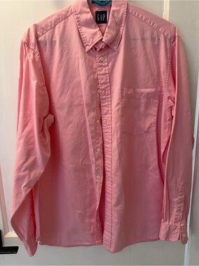 GAP Men’s Light Pink Pinpoint Oxford Shirt